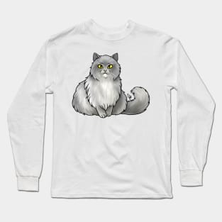 Cat - British Longhair - Gray Long Sleeve T-Shirt